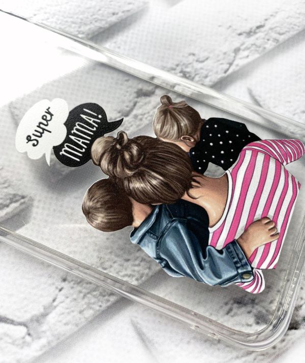 Прозорий чохол на Samsung Galaxy S22 :: Супер Мама (принт 29)