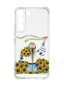 Чохол із потовщеними кутами на Samsung Galaxy S22 :: Дівчина зі стрічкою (принт 25)