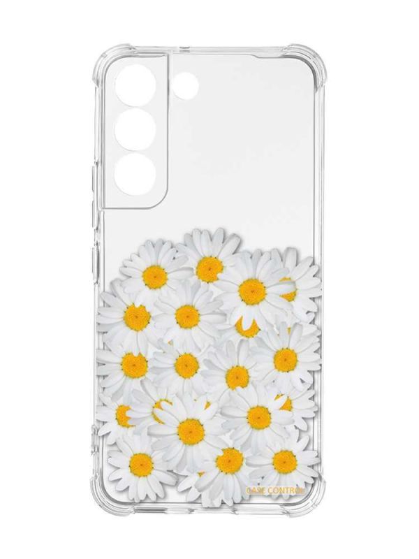 Чохол із потовщеними кутами на Samsung Galaxy S22 :: Букет ромашок (принт 40)