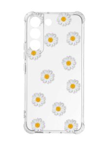 Чохол із потовщеними кутами на Samsung Galaxy S22 :: Фон ромашки (принт 41)