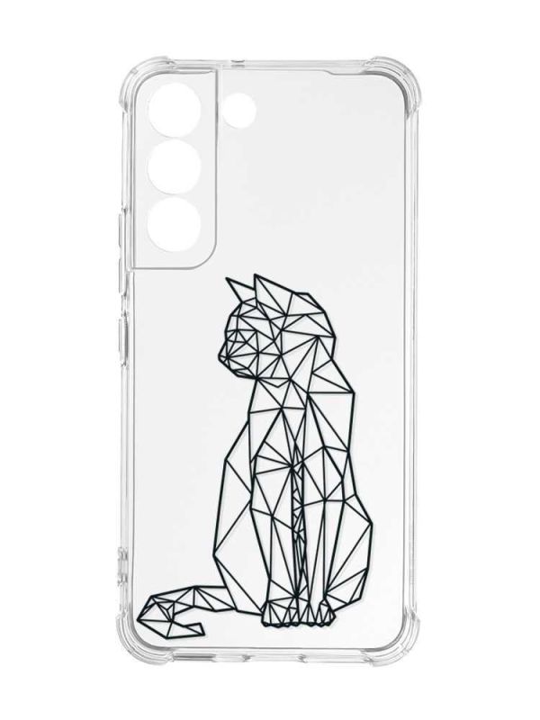Чохол із потовщеними кутами на Samsung Galaxy S22 :: Котик (принт 124)