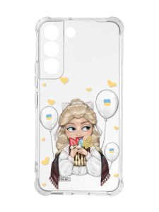 Чохол із потовщеними кутами на Samsung Galaxy S22 :: Українка з солодощами (патріотичний принт 175)