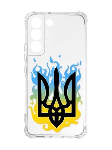 Чохол із потовщеними кутами на Samsung Galaxy S22 :: Тризуб Полум'я (принт 257)