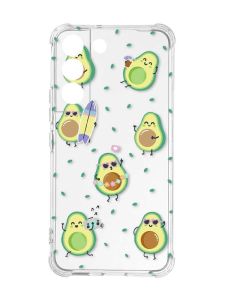 Чохол із потовщеними кутами на Samsung Galaxy S22 :: Авокадо на відпочинку (принт 302)