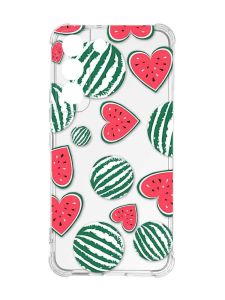 Чохол із потовщеними кутами на Samsung Galaxy S22 :: Кавуни сердечка (принт 343)