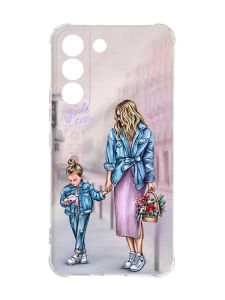 Чохол із потовщеними кутами на Samsung Galaxy S22 :: Мама і донька (принт 56)