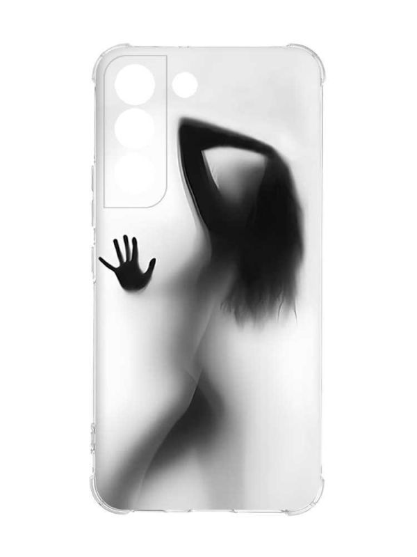 Чохол із потовщеними кутами на Samsung Galaxy S22 :: Силует дівчини (принт 66)
