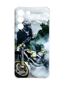 Чохол із потовщеними кутами на Samsung Galaxy S22 :: Мото Драйв (принт 68)