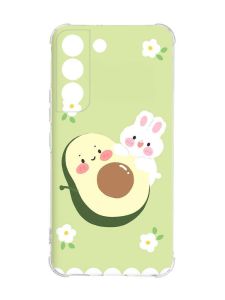 Чохол із потовщеними кутами на Samsung Galaxy S22 :: Авокадо і зайченя (принт 311)