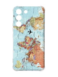 Чохол із потовщеними кутами на Samsung Galaxy S22 :: Карта світу (принт 318)