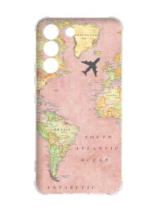 Чохол із потовщеними кутами на Samsung Galaxy S22 :: Подорожі. Карта (принт 320)