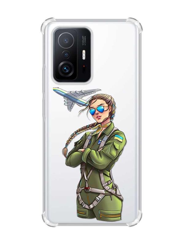 Чохол з потовщеними кутами на Xiaomi 11T :: Дівчина-пілот (принт 6)