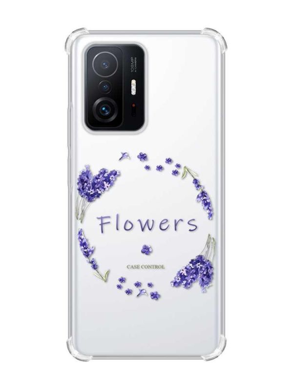 Чохол з потовщеними кутами на Xiaomi 11T :: Лавандовий віночок (принт 19)