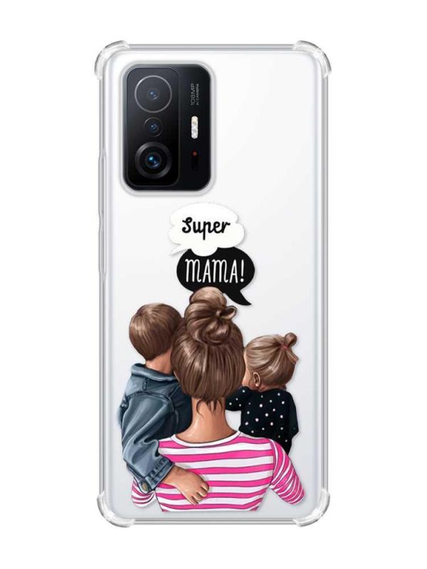 Чохол з потовщеними кутами на Xiaomi 11T :: Супер Мама (принт 29)