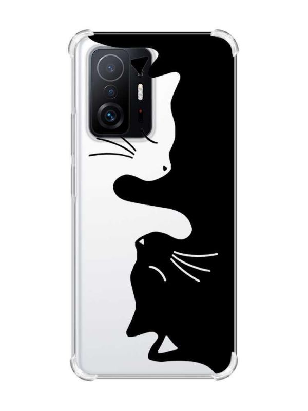 Чохол з потовщеними кутами на Xiaomi 11T :: Котики (принт 118)
