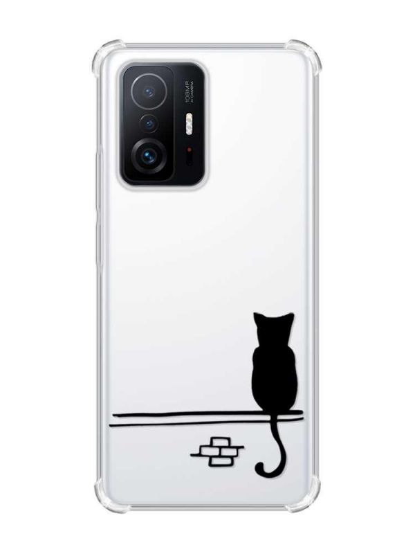 Чохол з потовщеними кутами на Xiaomi 11T :: Кіт (принт 130)