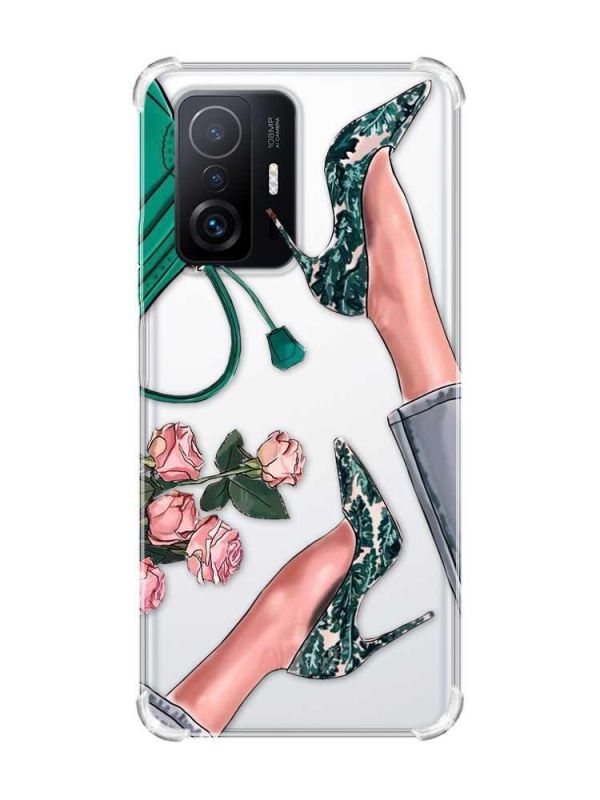 Чохол з потовщеними кутами на Xiaomi 11T :: Туфельки і квіти (принт 225)