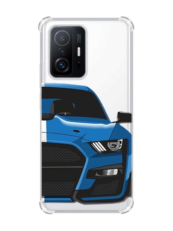 Чохол з потовщеними кутами на Xiaomi 11T :: Авто синє (принт 229)