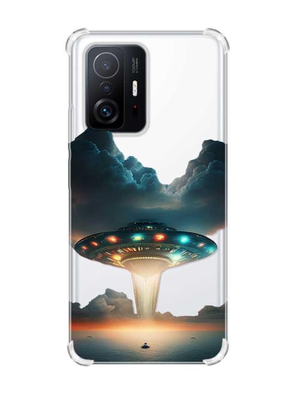 Чохол з потовщеними кутами на Xiaomi 11T :: Тарілка UFO (принт 241)