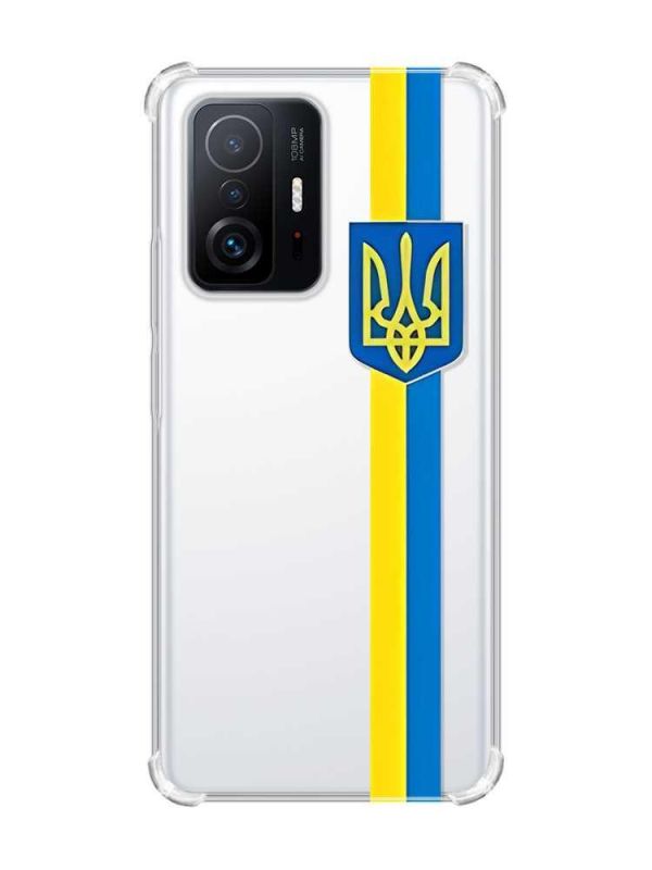 Чохол з потовщеними кутами на Xiaomi 11T :: Стрічка Україна (принт 253)