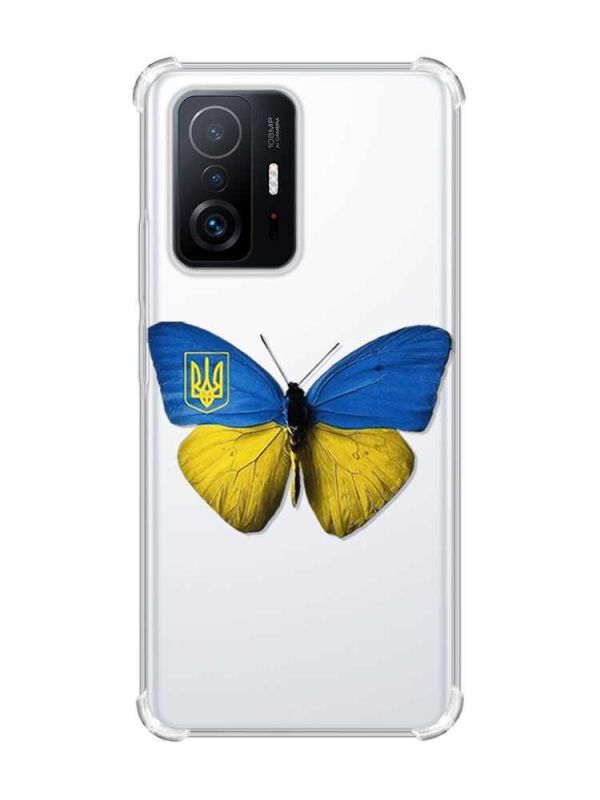 Чохол з потовщеними кутами на Xiaomi 11T :: Метелик Україна (принт 255)
