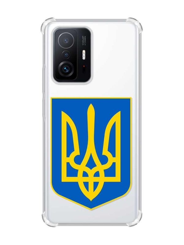 Чохол з потовщеними кутами на Xiaomi 11T :: Тризуб Україна (принт 256)