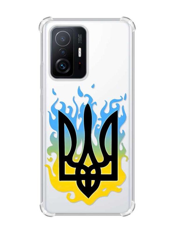 Чохол з потовщеними кутами на Xiaomi 11T :: Тризуб Полум'я (принт 257)