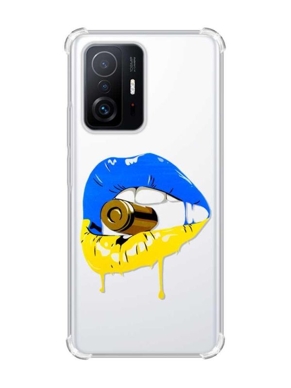 Чохол з потовщеними кутами на Xiaomi 11T :: Губи і патрон (принт 264)