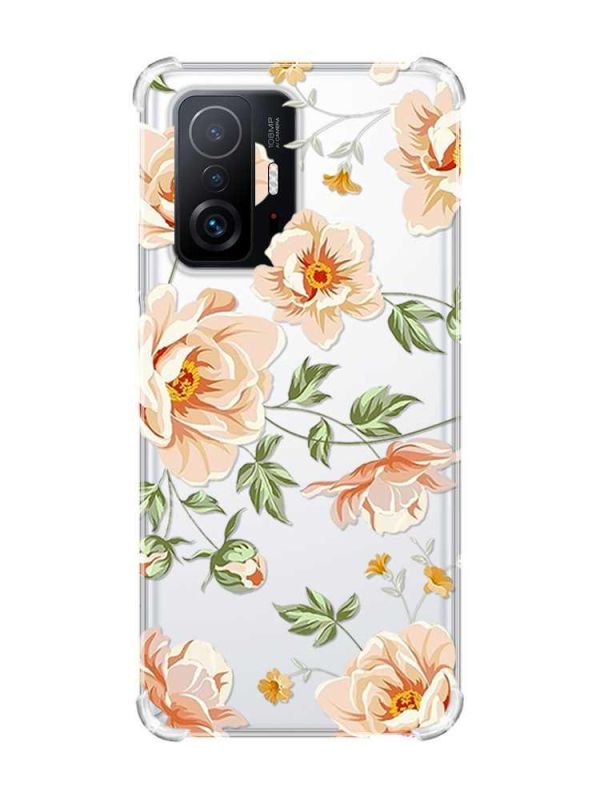Чохол з потовщеними кутами на Xiaomi 11T :: Квіти пастельні (принт 277)