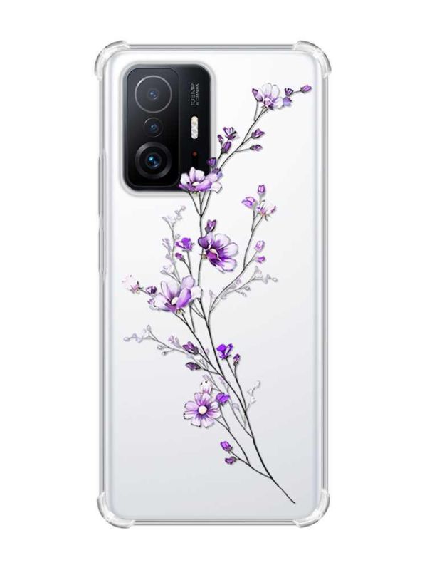 Чохол з потовщеними кутами на Xiaomi 11T :: Гілочка квітів (принт 278)