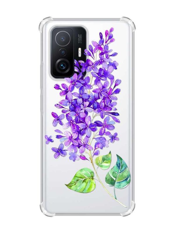 Чохол з потовщеними кутами на Xiaomi 11T :: Гілочка бузку (принт 280)