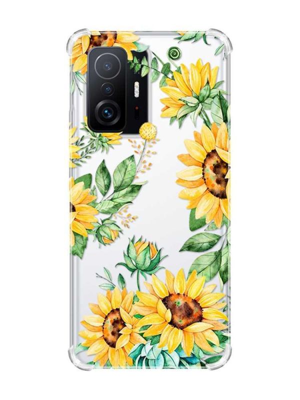 Чохол з потовщеними кутами на Xiaomi 11T :: Соняхи (принт 288)