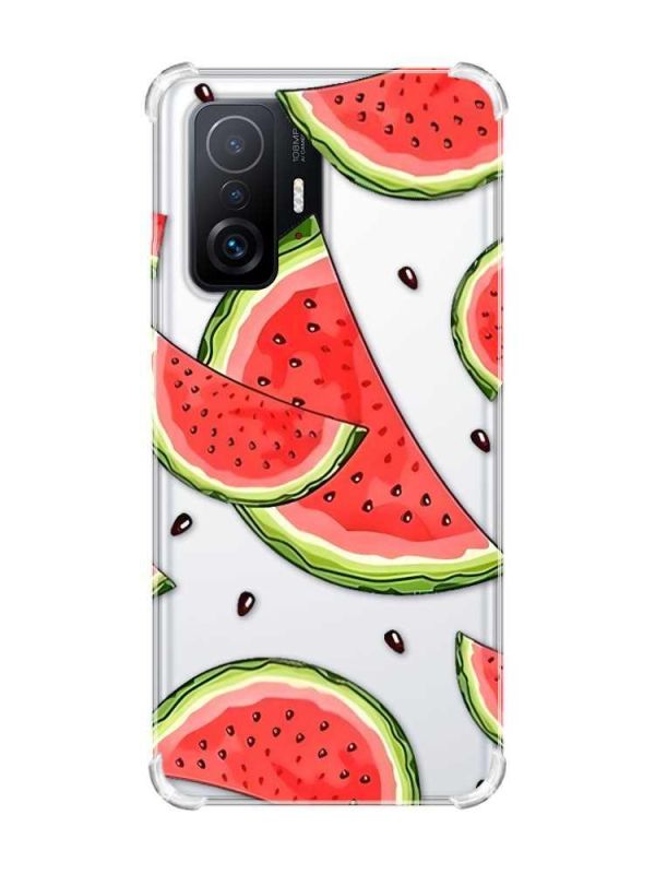 Чохол з потовщеними кутами на Xiaomi 11T :: Скибки кавуна (принт 342)