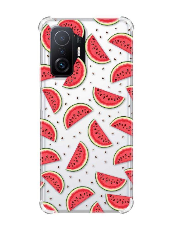 Чохол з потовщеними кутами на Xiaomi 11T :: Кавуновий фон (принт 344)