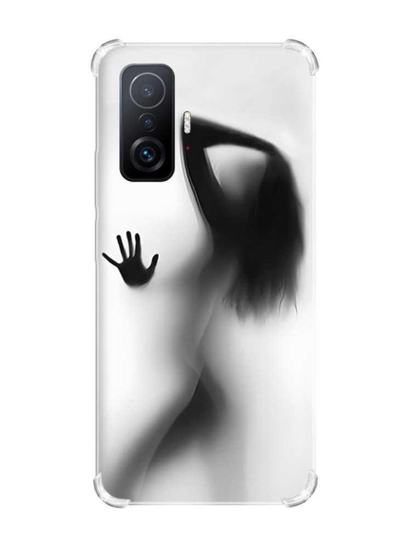 Чохол з потовщеними кутами на Xiaomi 11T :: Силует дівчини (принт 66)
