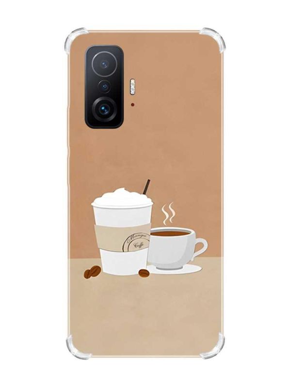 Чохол з потовщеними кутами на Xiaomi 11T :: Кава (принт 108)