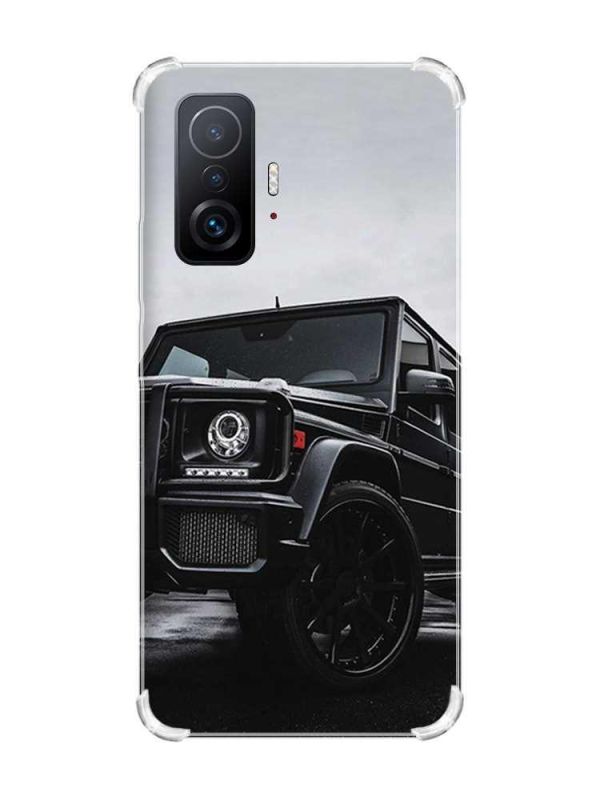 Чохол з потовщеними кутами на Xiaomi 11T :: Авто чорне (принт 234)