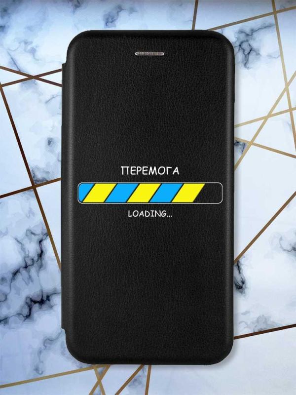 Чохол-книжка з малюнком для Xiaomi Redmi Note 12S Чорний :: Перемога Завантаження (принт 880)