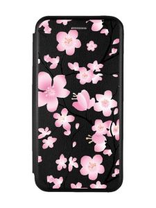 Чохол-книжка з малюнком для Xiaomi Redmi Note 12S Чорний :: Квітуча сакура (принт 282)
