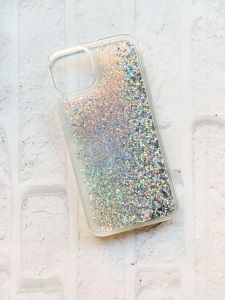 Чохол із плаваючими блискітками на iPhone 13 Срібний