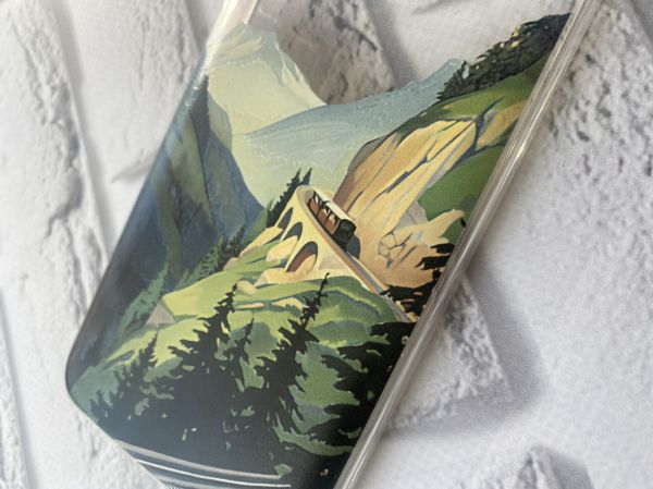 Прозорий чохол на Xiaomi Redmi 10C рельєфний дизайн Гори принт 87