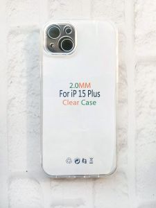 Прозорий силіконовий чохол із захистом камер на iPhone 15 Plus