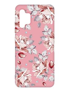 Матовий рожевий чохол на Samsung Galaxy A32 :: Фон Троянди (принт 273)
