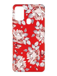 Матовий червоний чохол на Samsung Galaxy M30s/M21 :: Фон Троянди (принт 273)