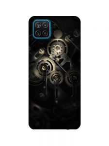 Матовий чохол з бірюзовими боками на Samsung Galaxy A12 :: Механізм (принт 238)