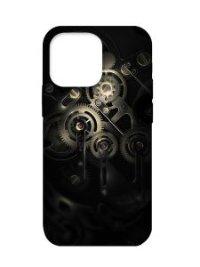 Матовий чохол з бірюзовими боками на Apple iPhone 13 Pro :: Механізм (принт 238)