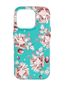 Матовий бірюзовий чохол на Apple iPhone 14 Pro Max :: Фон Троянди (принт 273)
