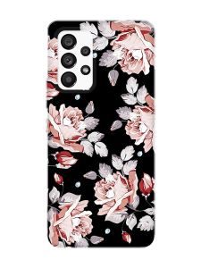Матовий чорний чохол на Samsung Galaxy A53 4G/5G :: Фон Троянди (принт 273)