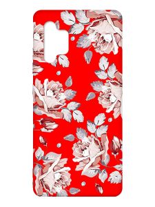 Матовий червоний чохол на Samsung Galaxy A32 :: Фон Троянди (принт 273)