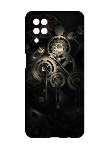 Матовий чохол з червоними боками на Samsung Galaxy A12 :: Механізм (принт 238)